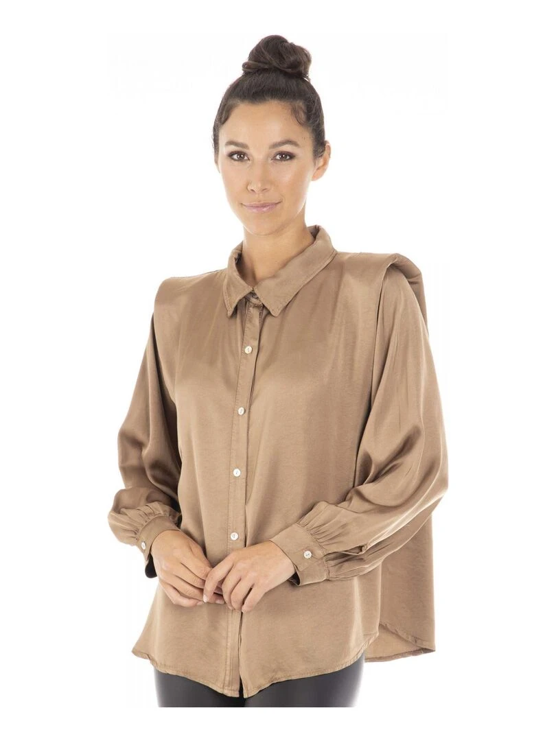 Chemisier chemise CHARLOTTE   Gérard Pasquier   Marron noisette
