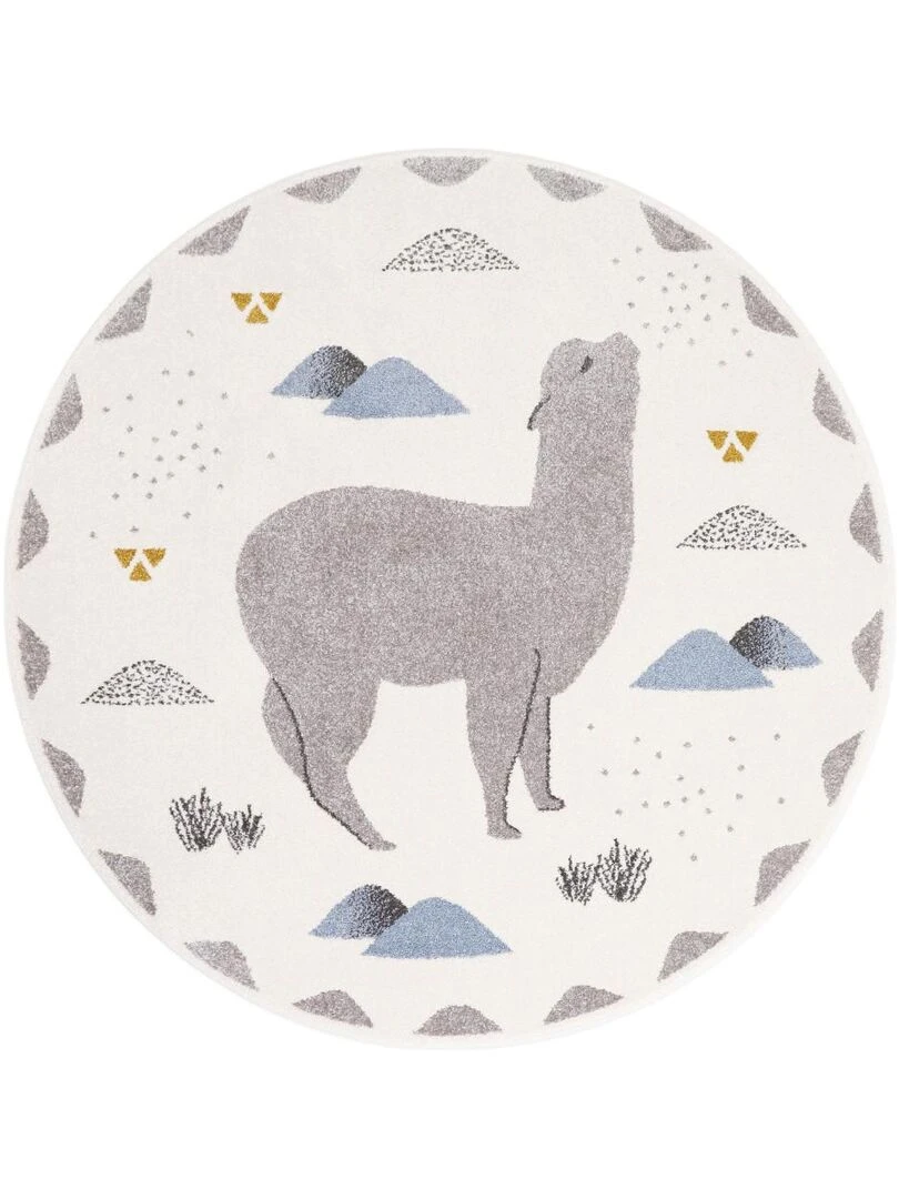 Tapis Enfant Andino Rond By Mon Petit Art par Nattiot 135 cm Multicolore