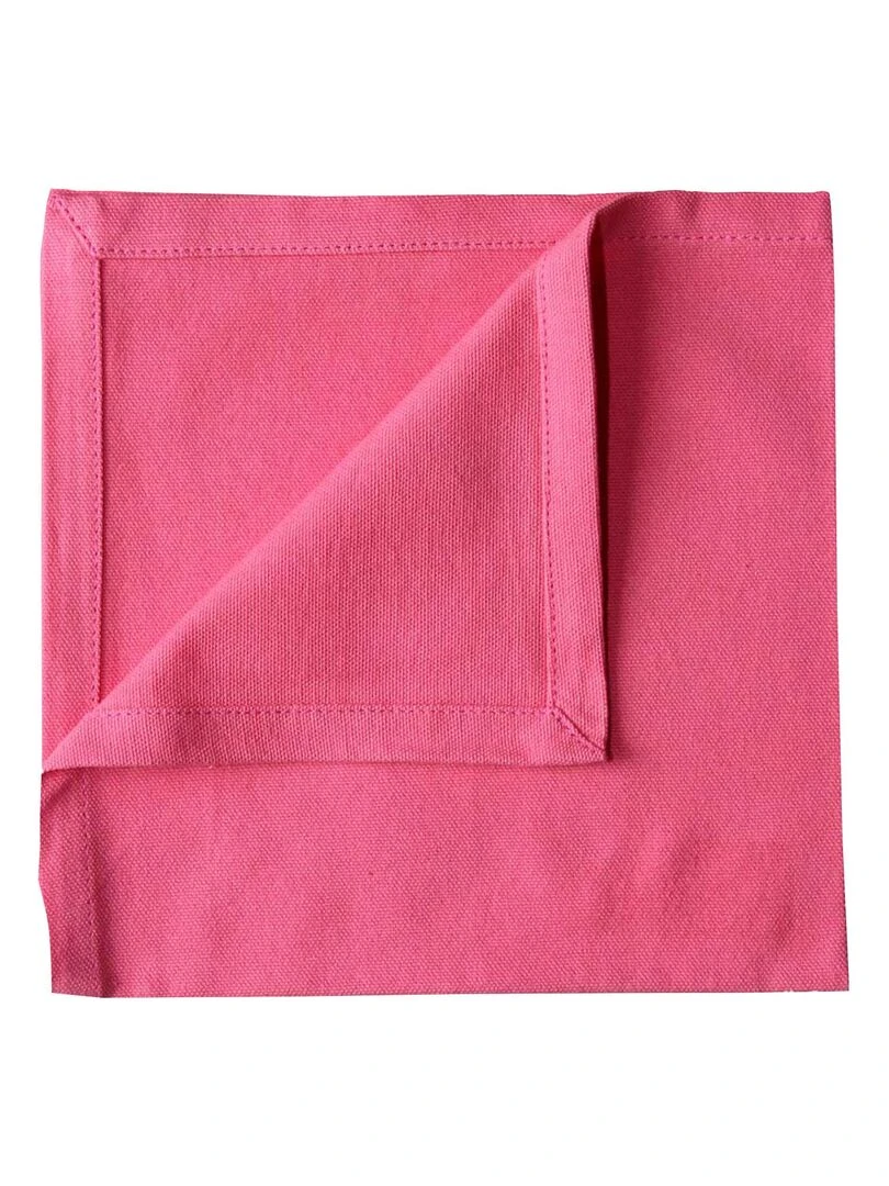 Serviette de table unie et colorée Rose fushia