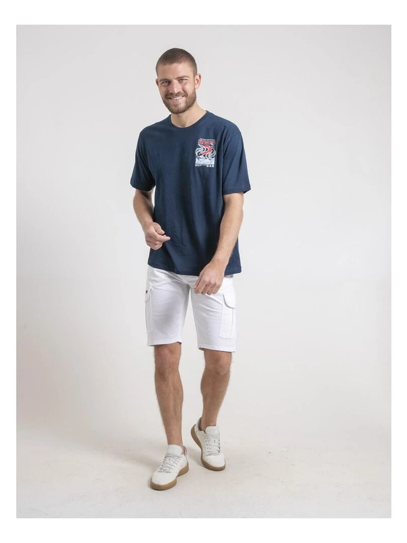 T shirt col rond oversize pur coton NIGORILLE   Kaki