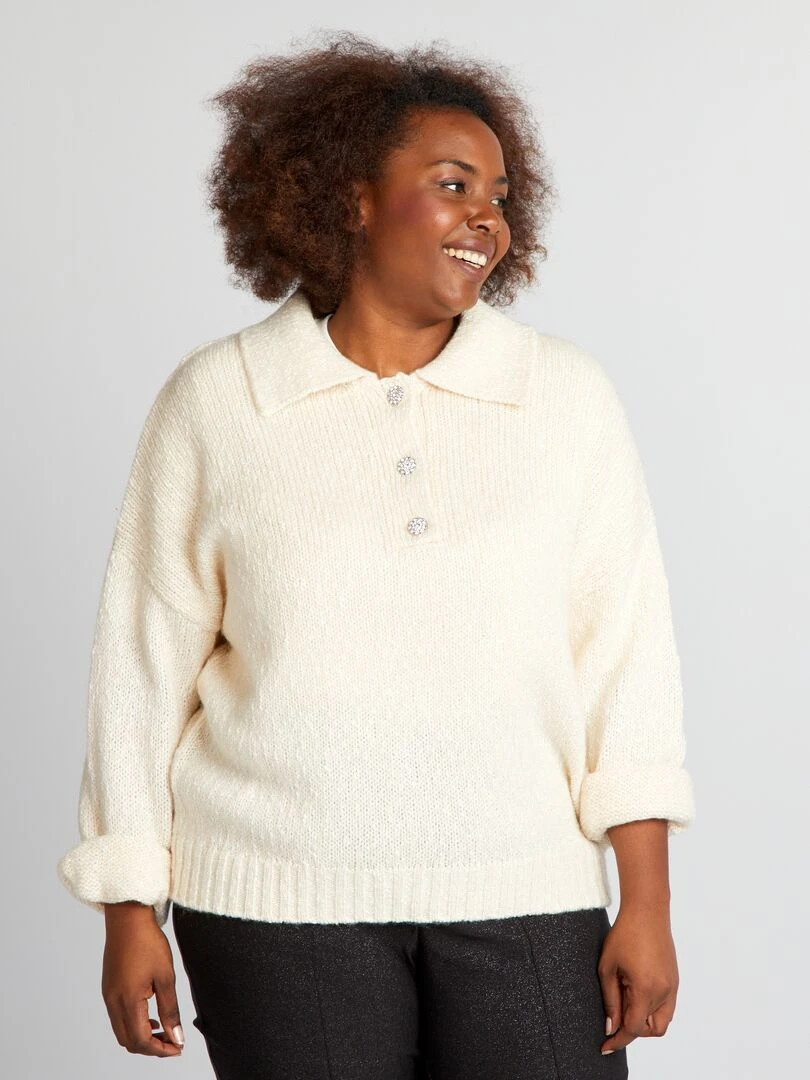 Pull en maille épaisse Beige