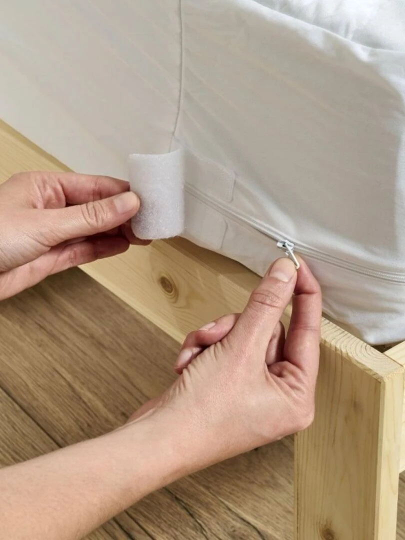 Bleu Câlin   Protège matelas Housse Intégrale Anti punaises de lit   Blanc