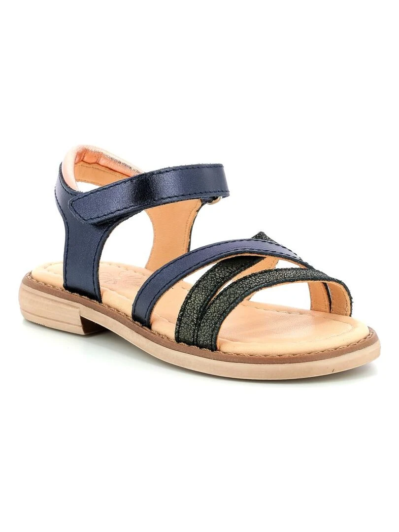 Sandales Cuir Tessia Bleu marine