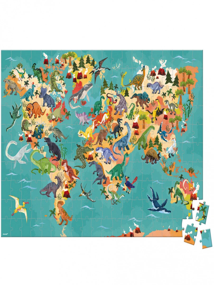 Puzzle Éducatif Géant Les Dinosaures (200 Pièces)   N/A