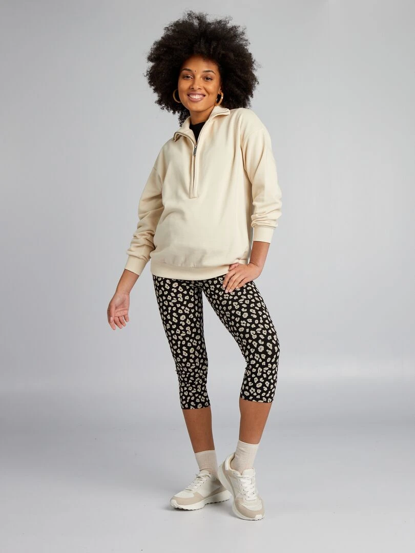 Legging court grossesse Léopard