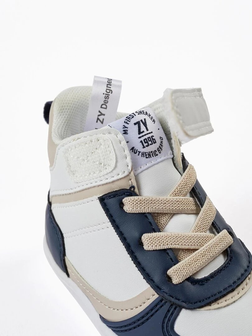 Baskets montantes pour bébé garçon 'My First Sneaker   1996'   BALMORAL'S AFTERNOONS   Blanc