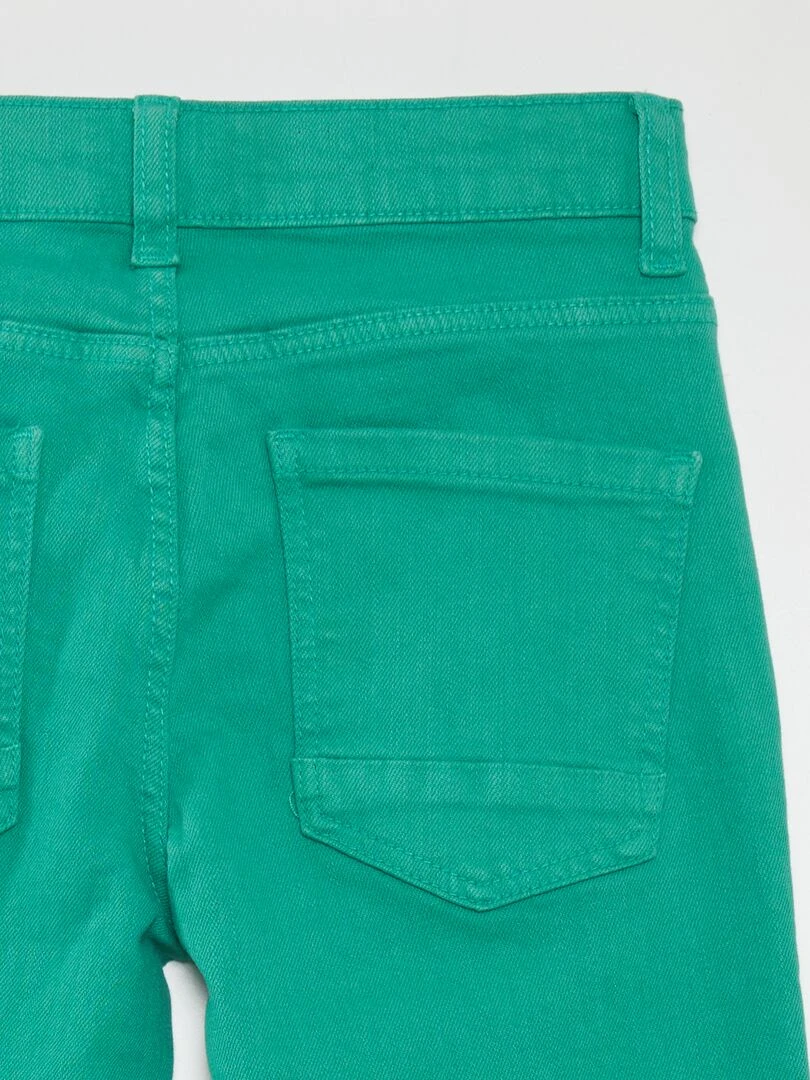 Jean slim à 5 poches   Vert