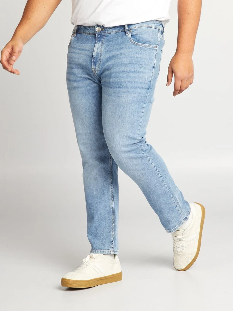 Jean droit à 5 poches L34 Bleu clair