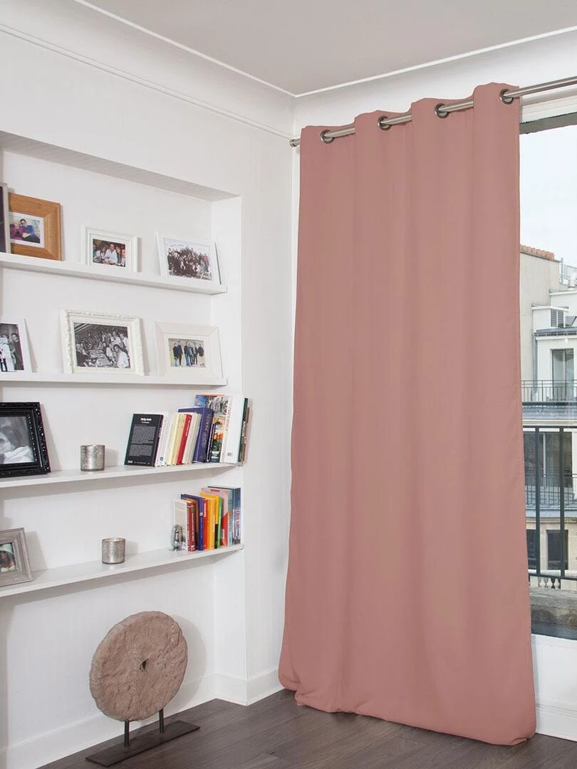 Rideau Phonique Occultant et Thermique "MOONDREAM" Rose clair