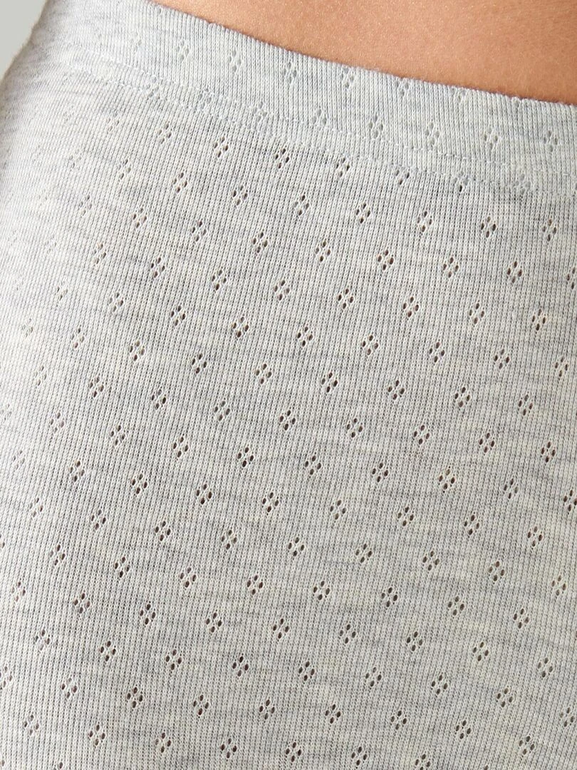 Caleçon maille ajourée Thermolactyl   Damart   Gris