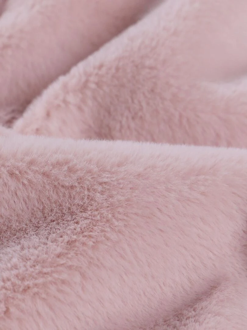 Gigoteuse 50 cm en fausse fourrure  poudré   Noukie's   Rose