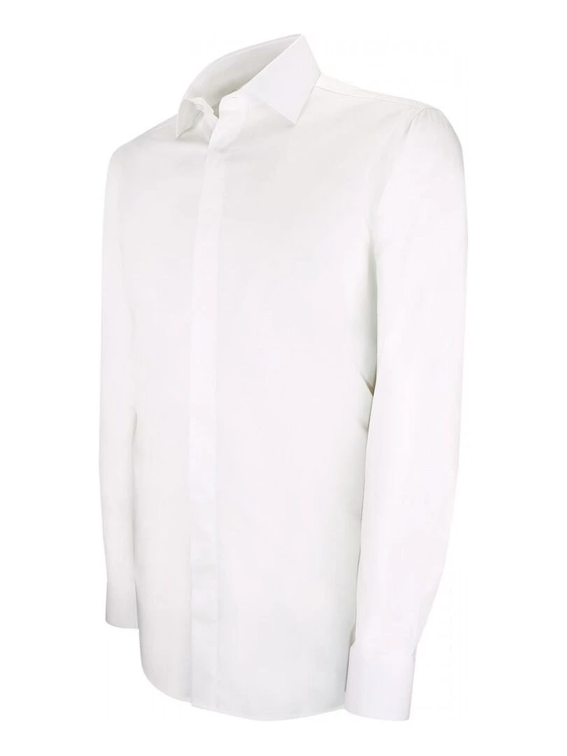 Chemise business gorge cachée ENZO   Blanc