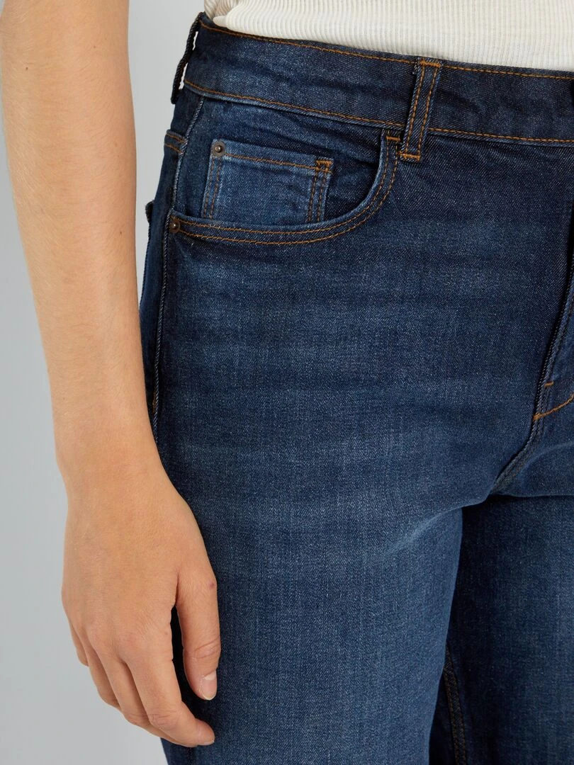 Jean regular taille haute   L28   Brut