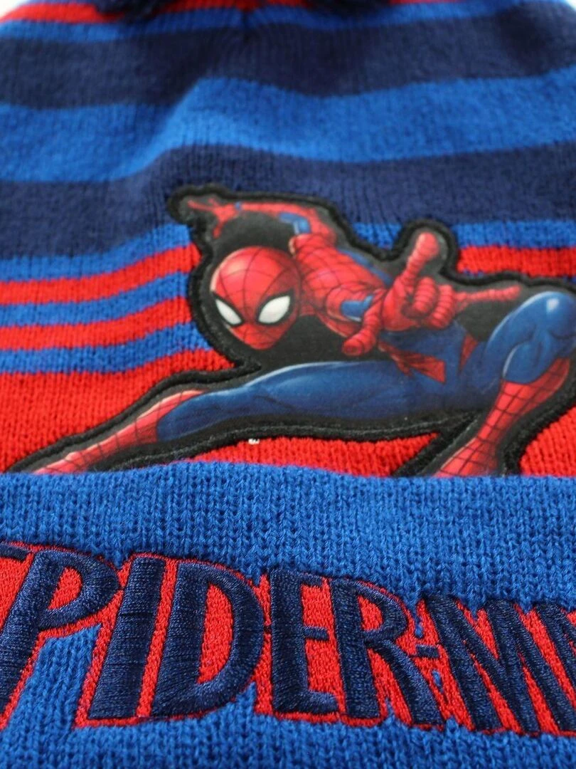Disney   Bonnet garçon imprimé Spiderman   Bleu