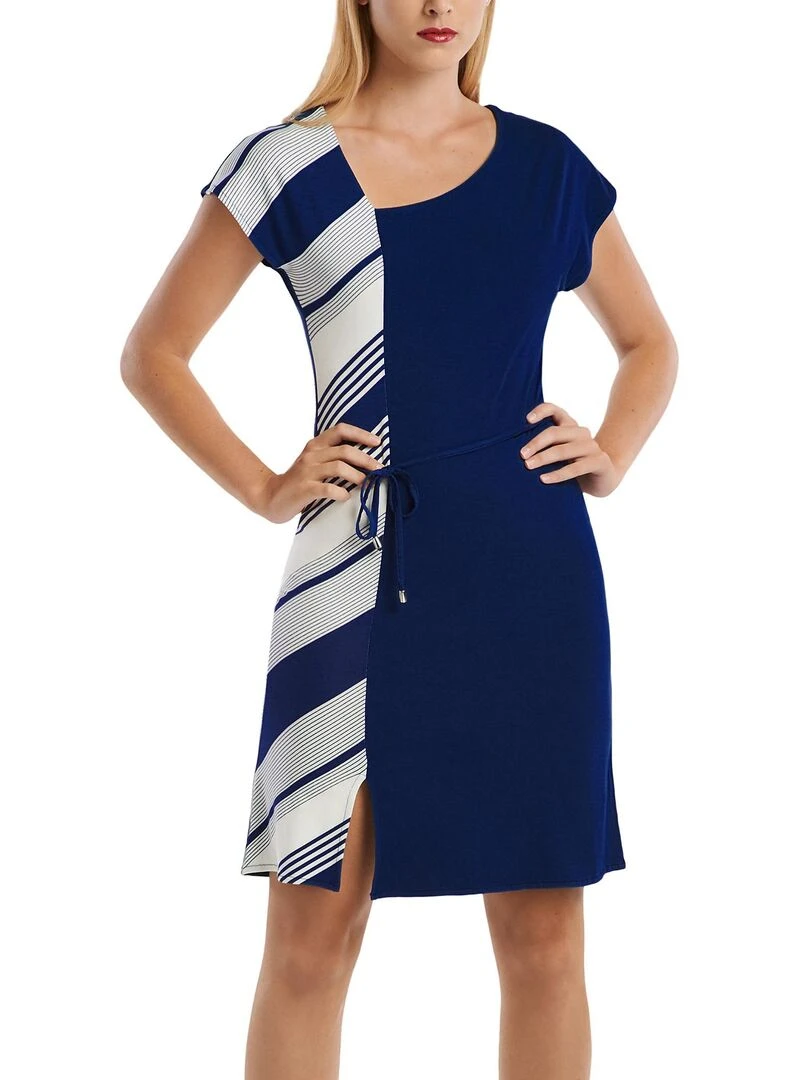 Robe estivale manches courtes Quinby Bleu