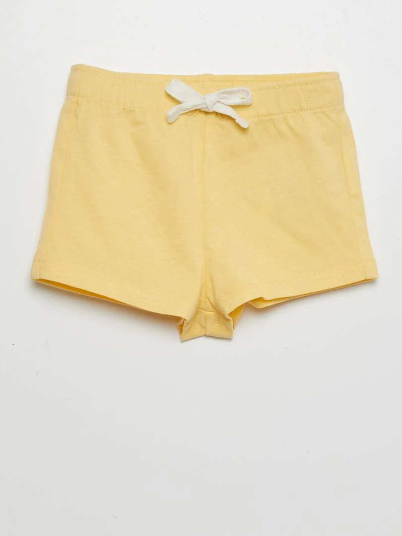 Lot de 2 shorts en jersey Jaune