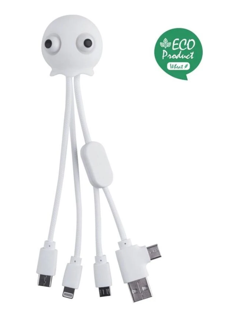 Cables multi connecteurs Jelly anti stress Xoopar Blanc N/A
