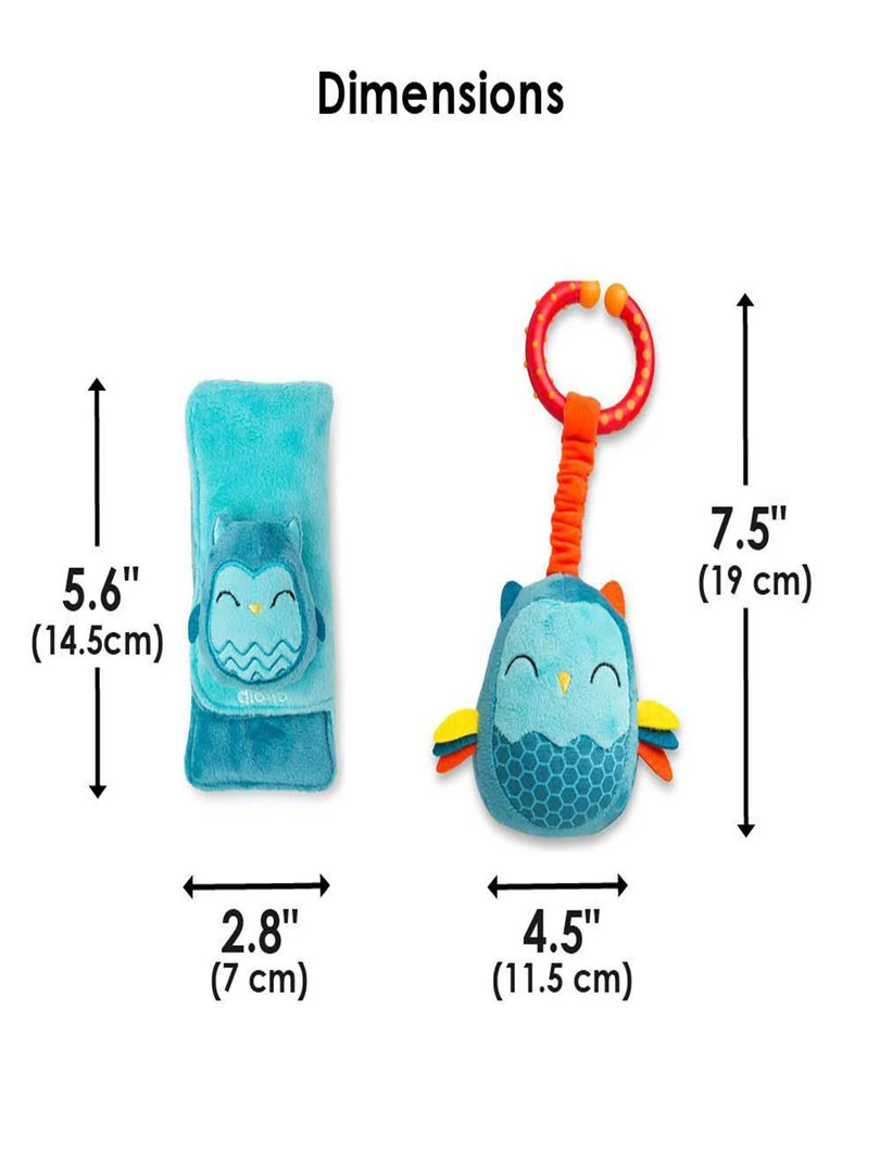 Protège Ceinture De Sécurité Avec Jouet D'éveil   Bleu