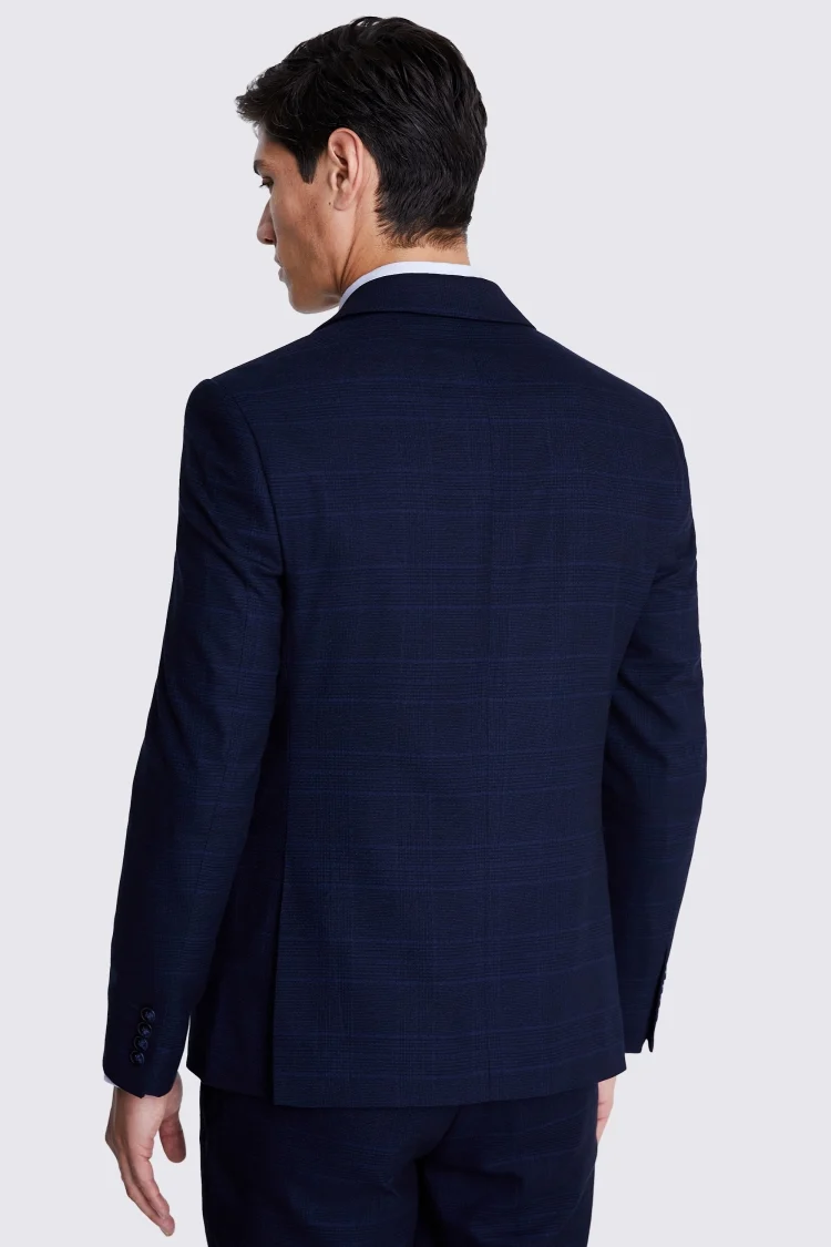 Tailored Fit Blue Check Performance Jacket    Buy Online at Moss
