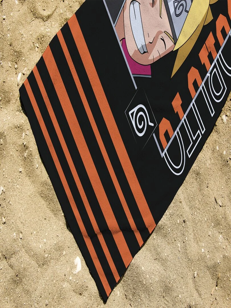 BORUTO Serviette De Plage Boruto Uzumaki 70x140 cm 100% Coton 300 GSM Noir Noir