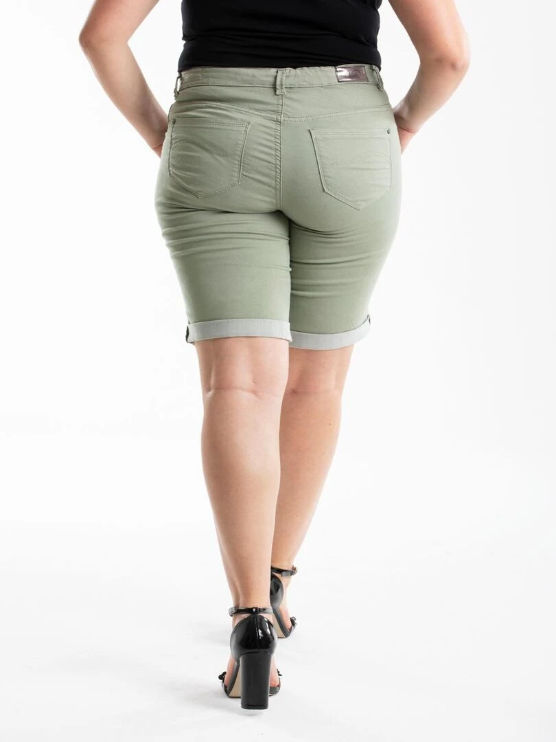Bermuda avec ceinture élastiquée 'OBER'   Kaki