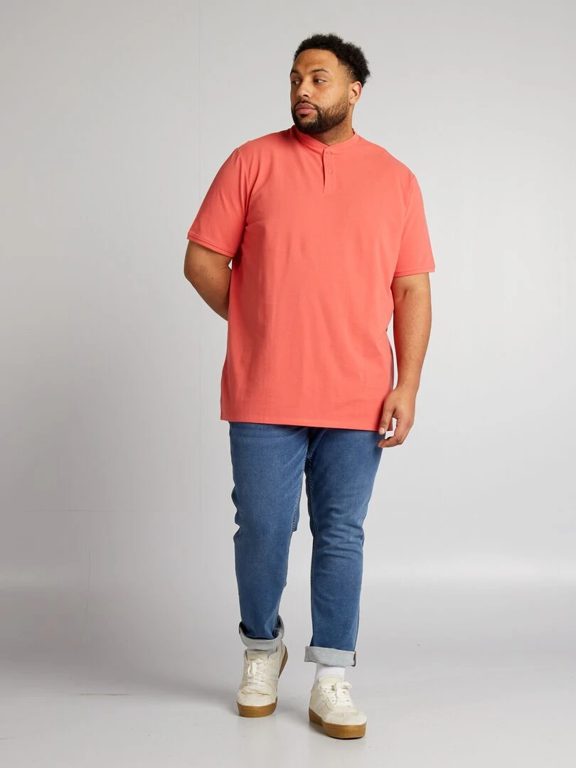 Polo en piqué de coton Orange