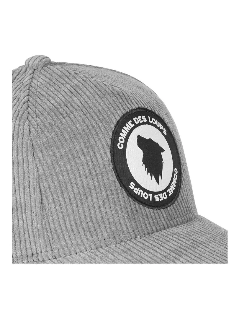 Casquette uni en velours Velvet Comme Des Loups   Gris