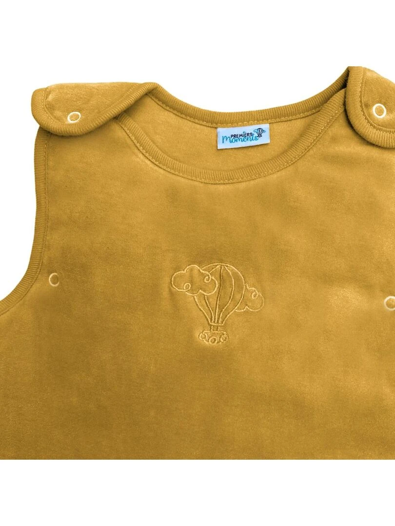 Gigoteuse évolutive 3 6 mois en Velours & Coton Bio Miel   Moutarde