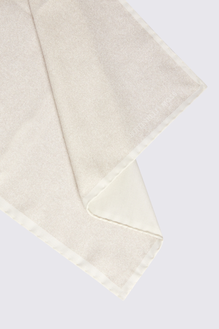 Bottinelli Neutral Silk Semi-Plain Pocket Square Buy Online at Moss
