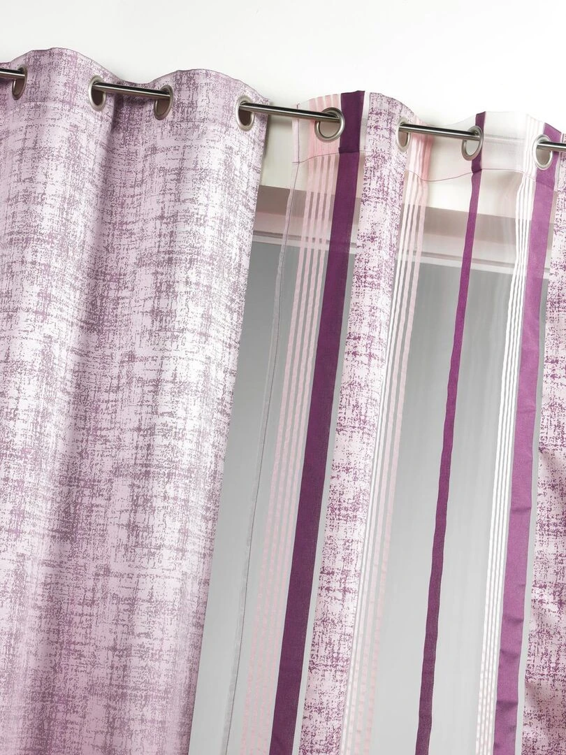 Rideau en jacquard lourd   Rose clair