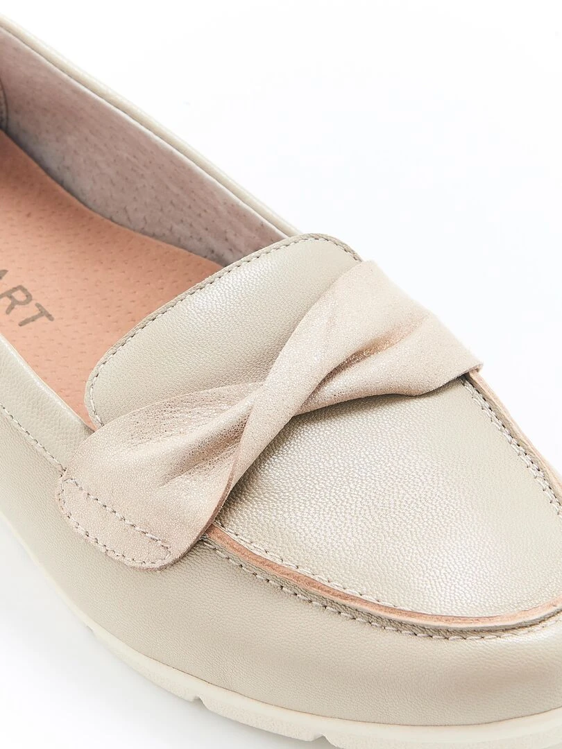 Mocassins avec noeud irisé Amortyl   Damart   Taupe