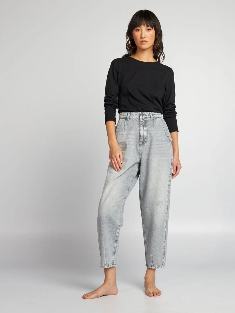 T shirt en jersey à manches longues   noir