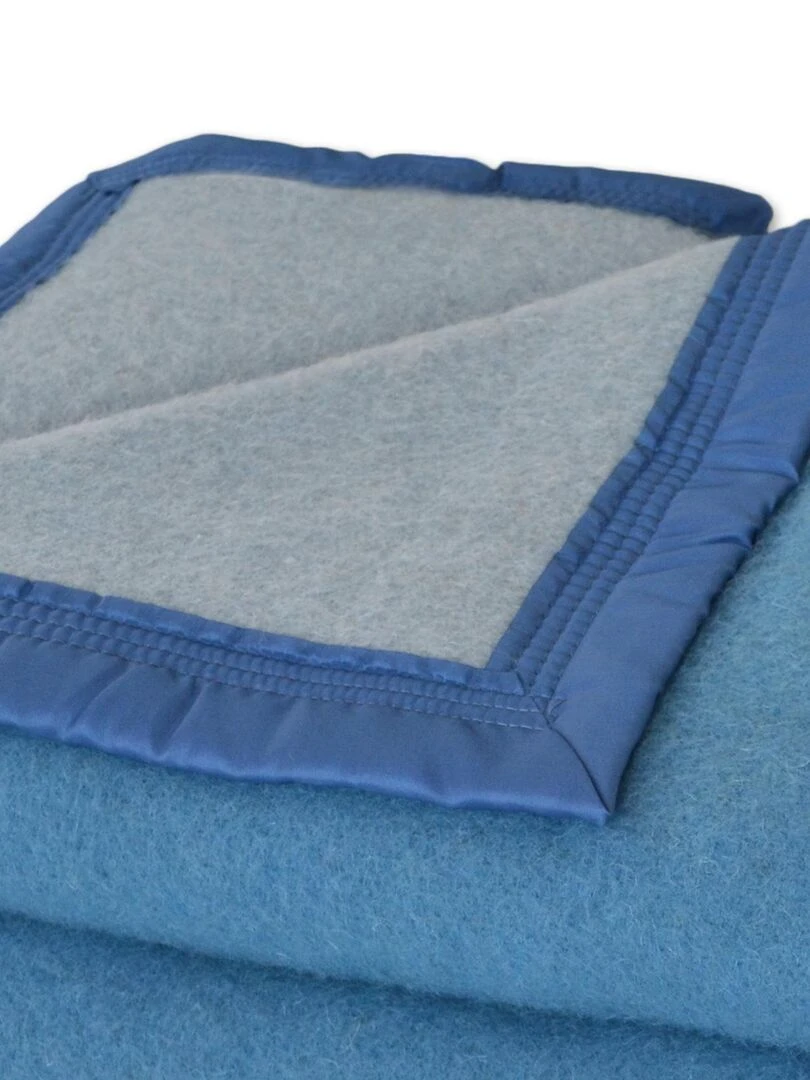 Couverture en 100% pure laine vierge 500g/m² Bleu