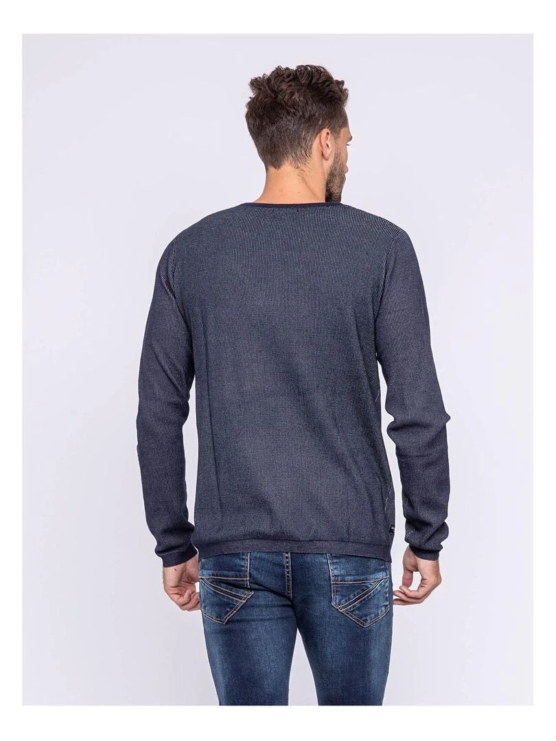 Pull col V LECHEDEK Bleu marine