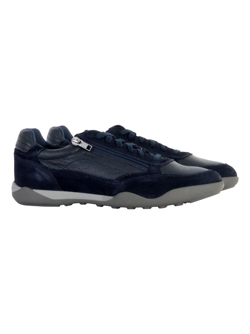 Basket Cuir Geox Metodo   Bleu