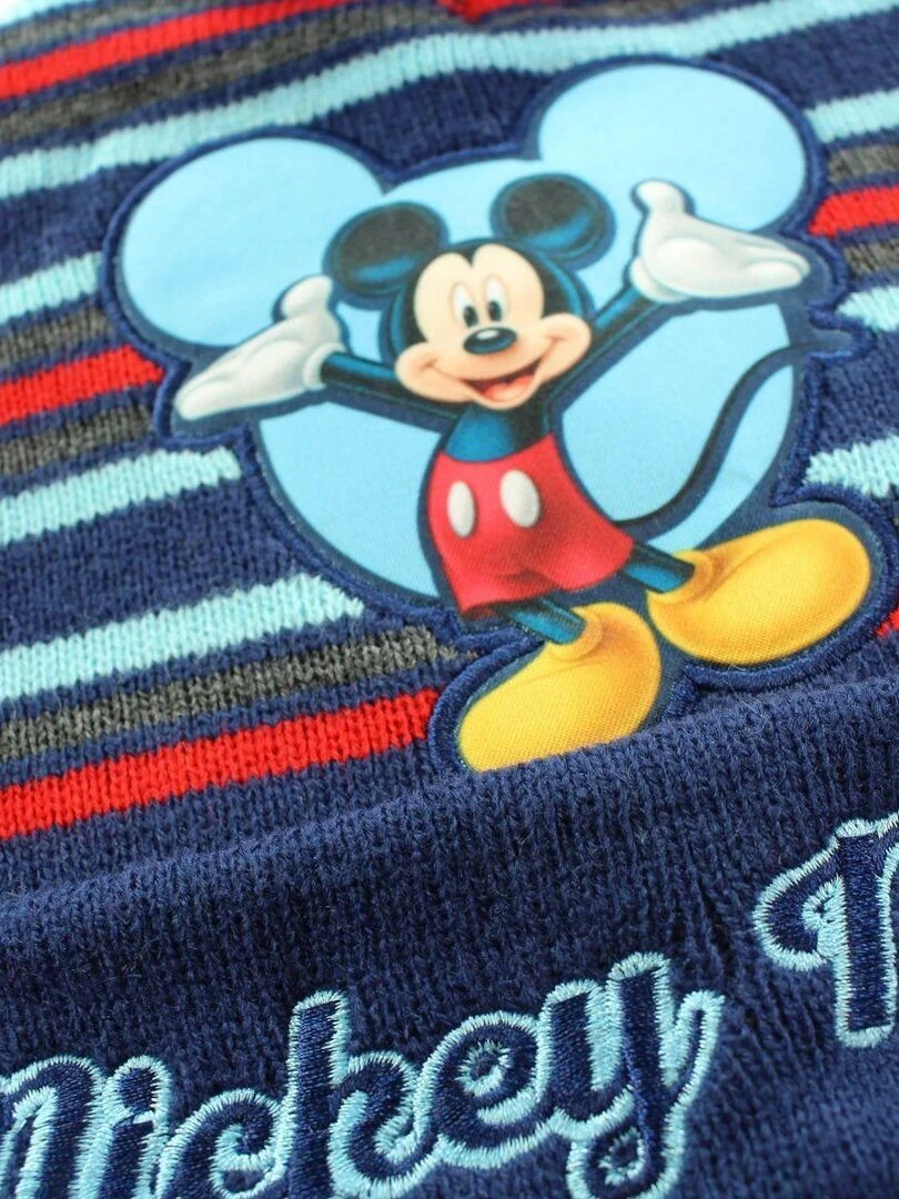 Disney   Bonnet garçon imprimé Mickey   Bleu marine