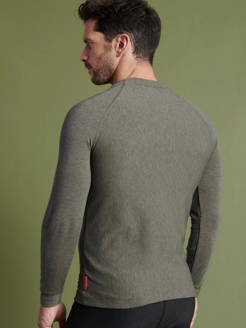 T shirt col rond Comfort Thermolactyl 4 homme   DamartSport   Kaki