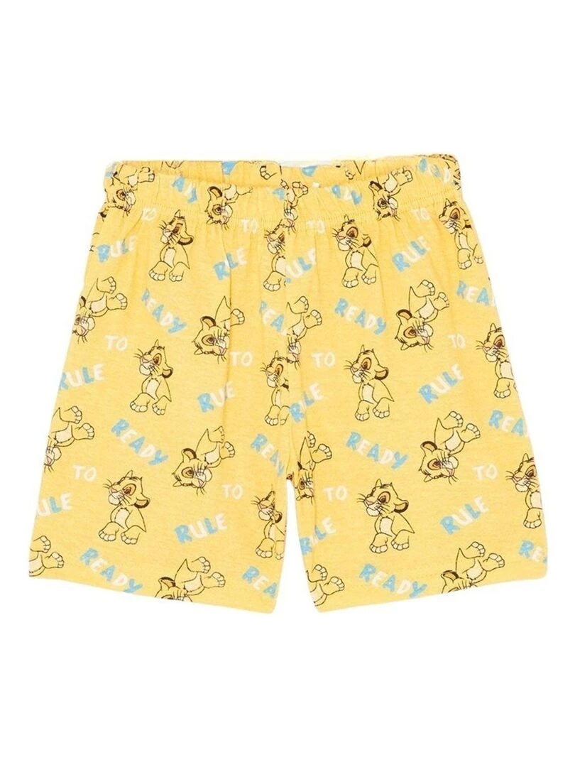 Disney   Ensemble ​​T shirt short garçon Imprimé Le Roi Lion   Bleu