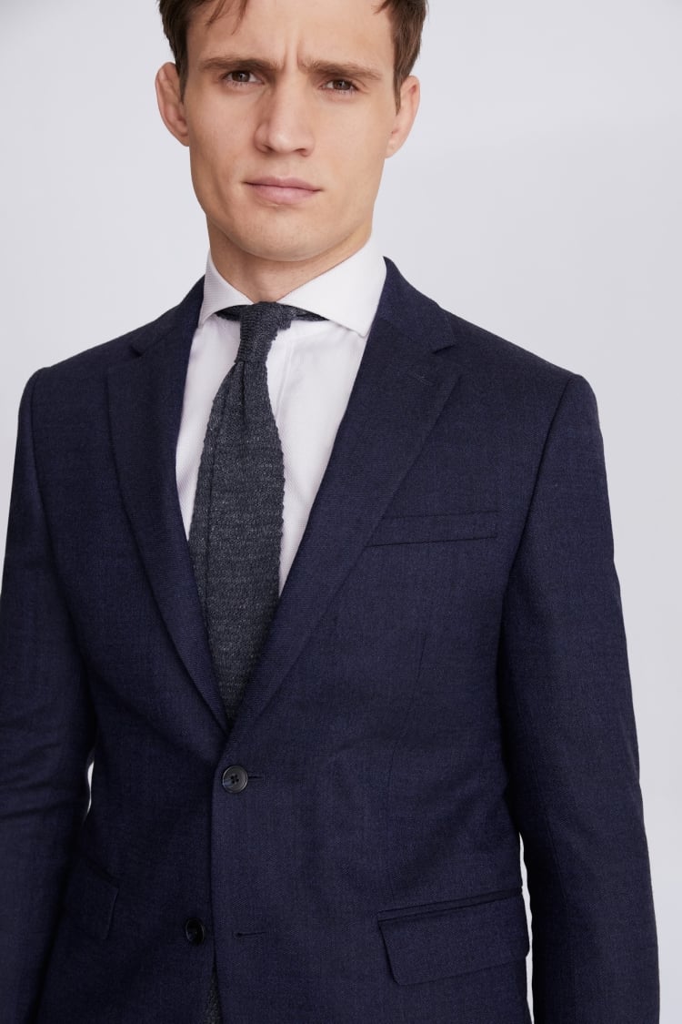 Slim Fit Blue Twisted Jacket   Buy Online at Moss