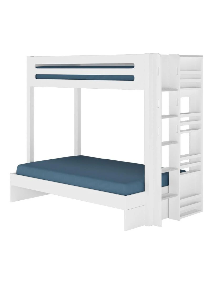 Lit superposé 3 places Isa   AKITEN RETAIL   Blanc Blanc