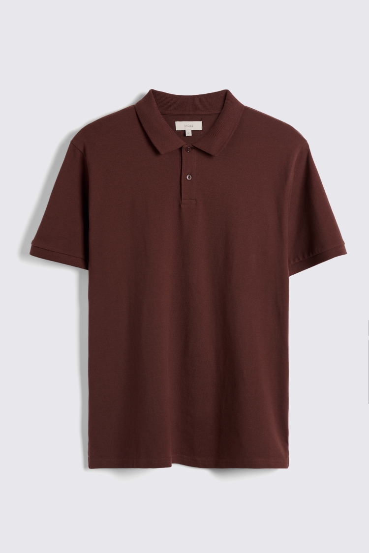 Brown Pique Polo Shirt   Buy Online at Moss