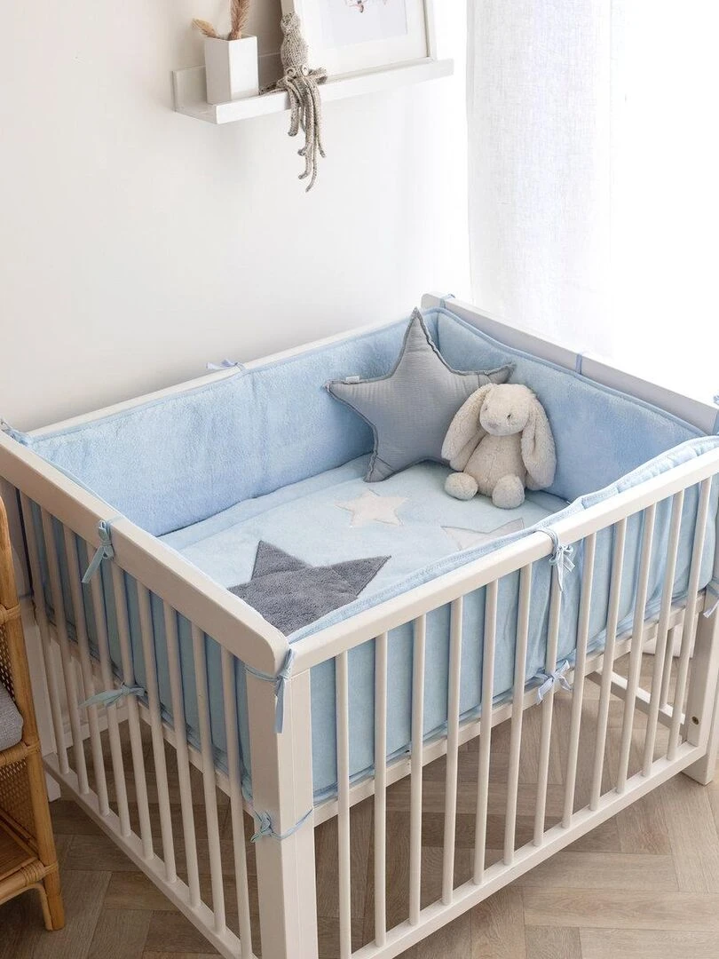 Bemini Tour de parc réversible Pady softy et terry   Bleu clair