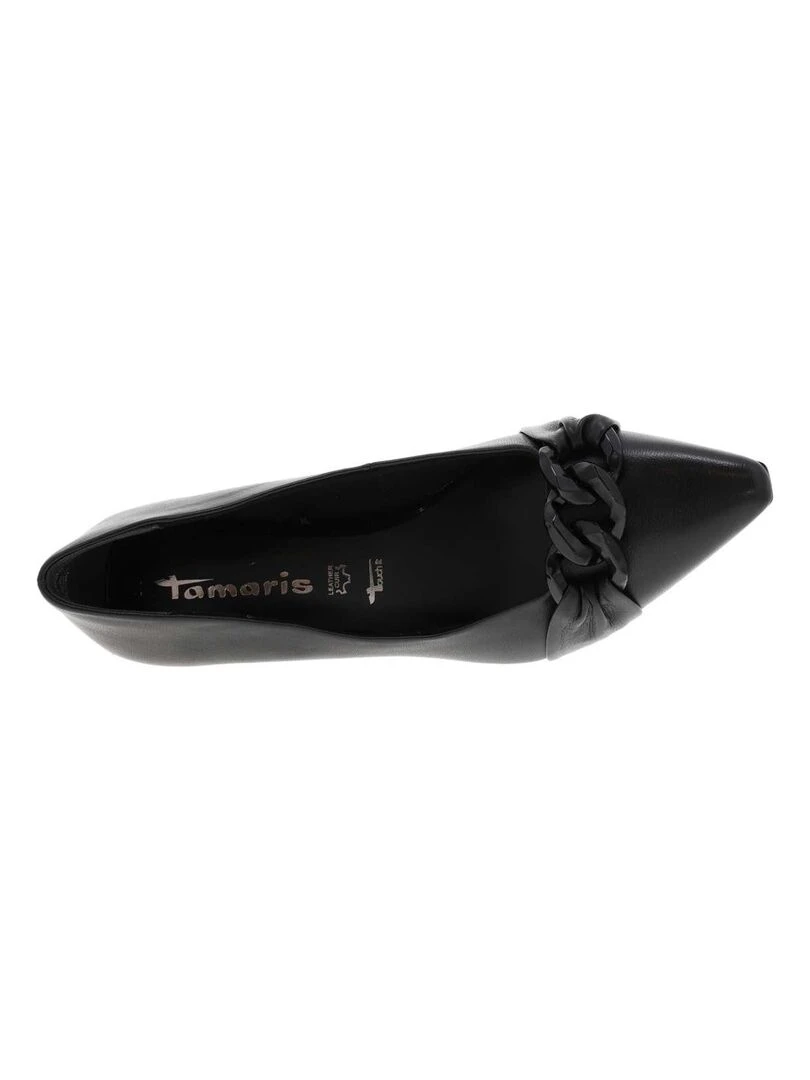 TAMARIS   Escarpins cuir talon aiguille   Noir