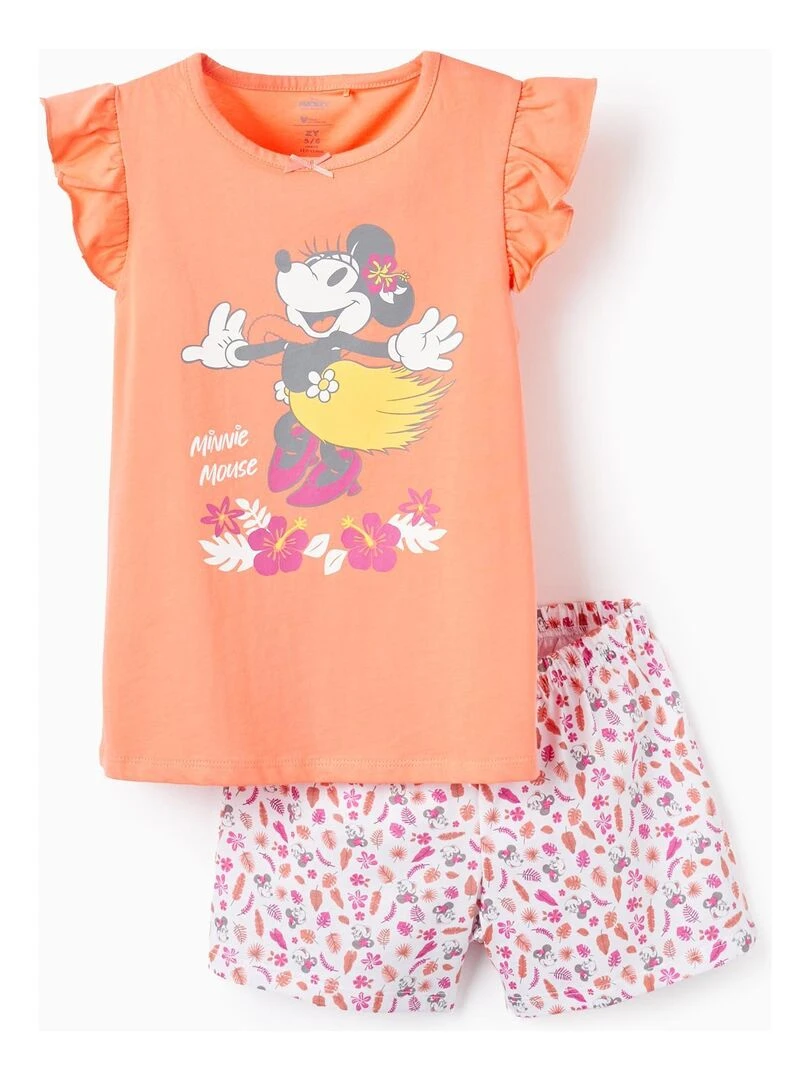 Pyjama en coton pour fille 'Minnie' manches courtes MINNIE Rose