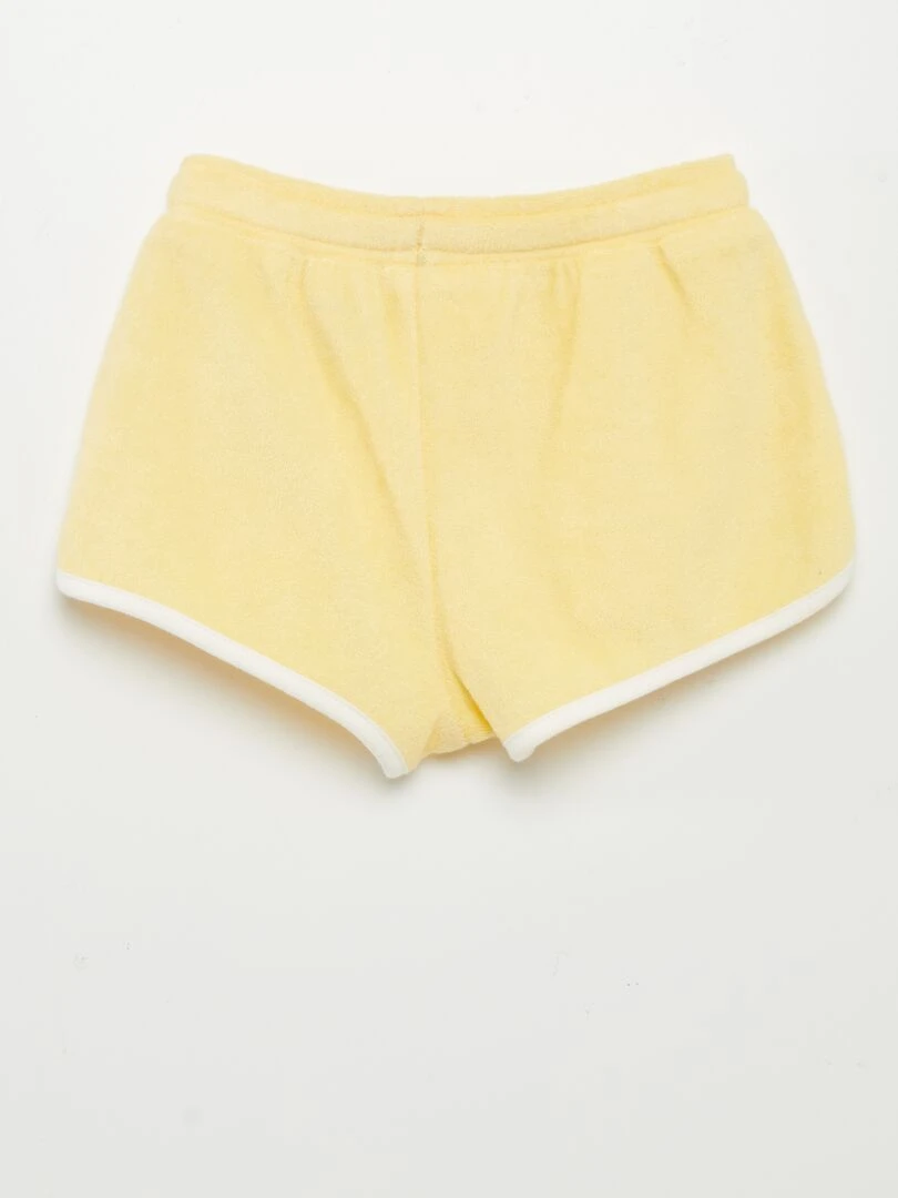 Short en éponge   Jaune