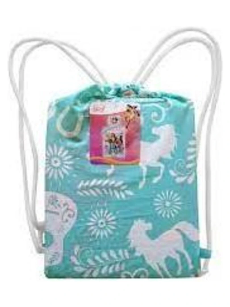 Parure de Lit Enfant Coton Cheval Equitation   Rose