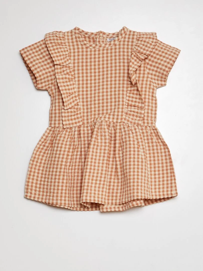 Robe à volants Beige