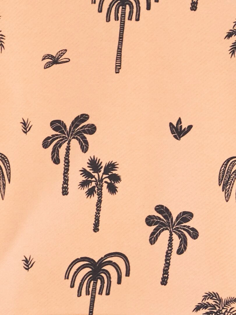 Sweat imprimé en french terry   Rose