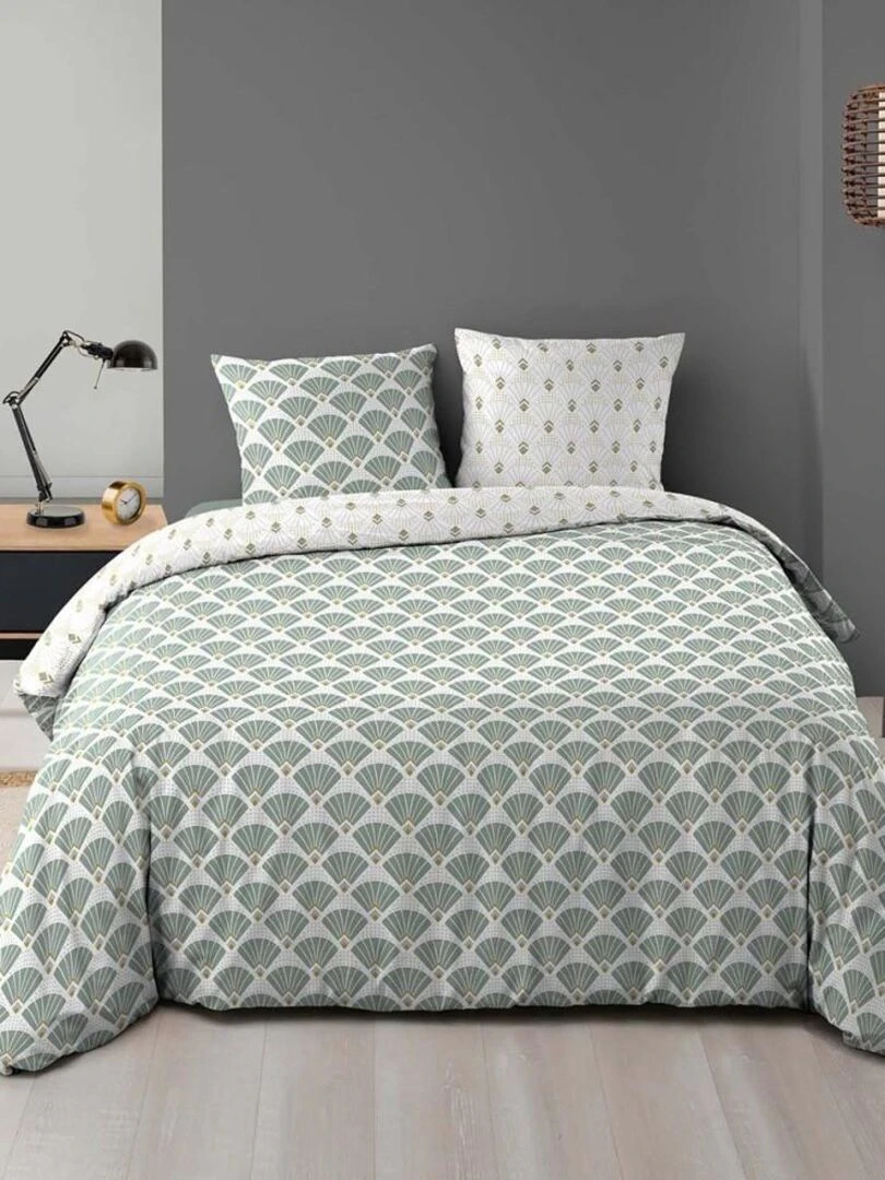 Housse de couette 240x220 + 2 taies Diane microfibre Vert