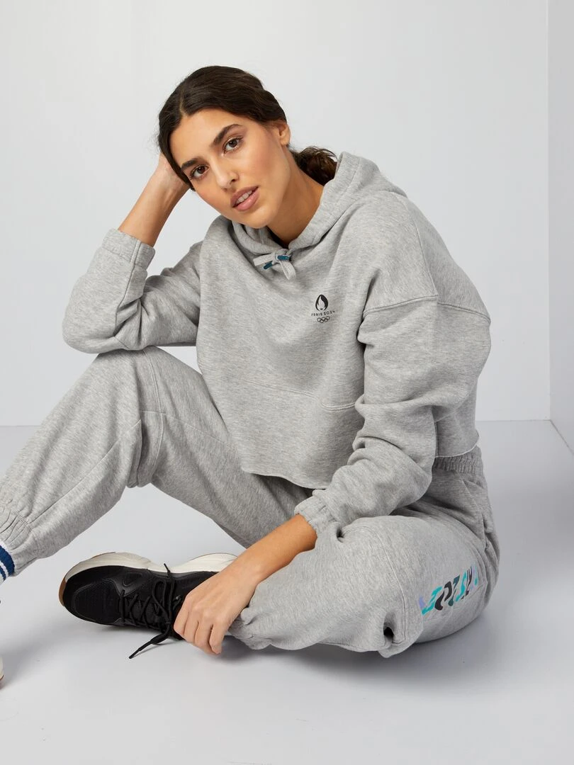 Sweat à capuche   Paris 2024   Gris